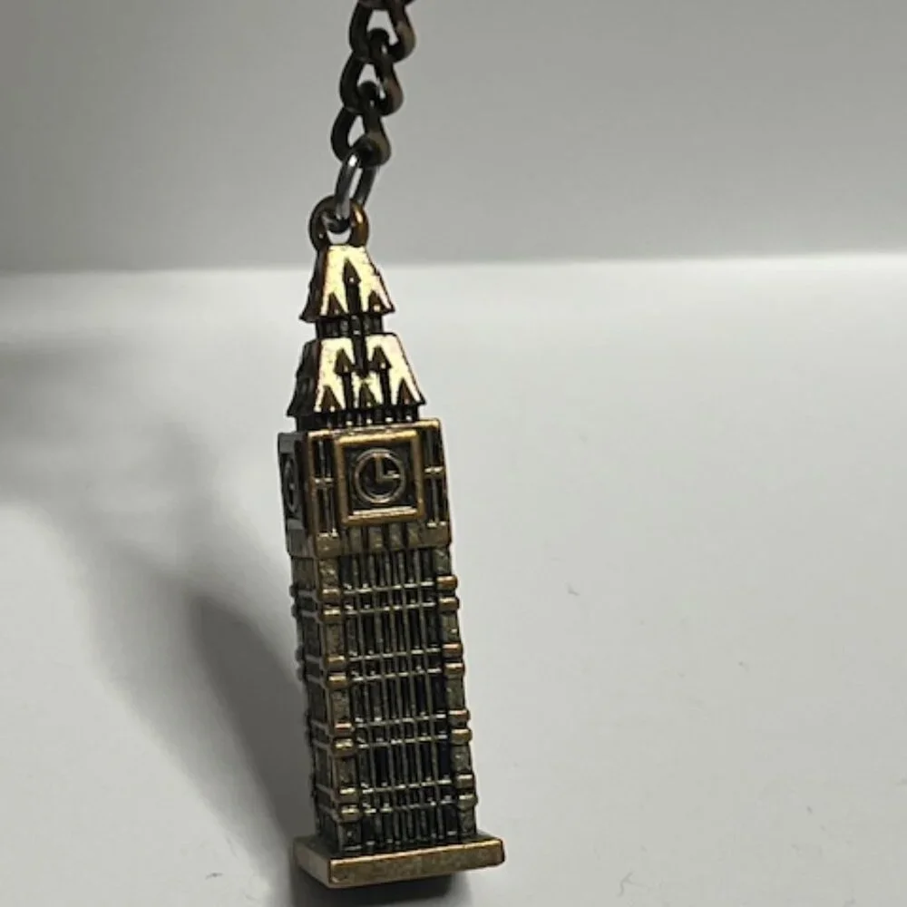 Miniature Metal Clock Tower Big Ben Keychain Keyring Charm